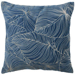 Additions Taro Embroidered Cushion Cover in Bluebell