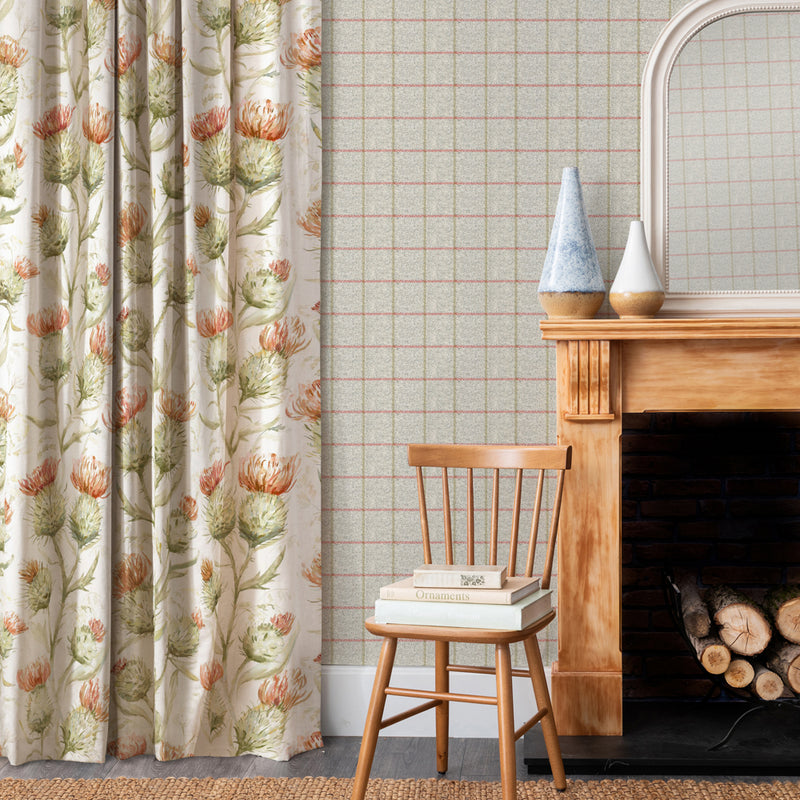 Voyage Maison Thistle Glen Printed Linen Fabric in Autumn