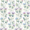 Voyage Maison Thistle Glen Printed Linen Fabric in Spring/Cream