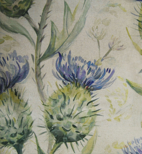 Voyage Maison Thistle Glen Printed Linen Fabric in Winter