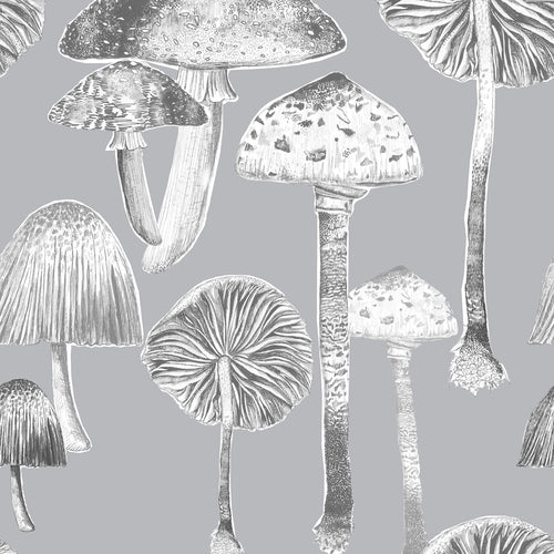 Voyage Maison Toadstools 1.4m Wide Width Wallpaper in Charcoal