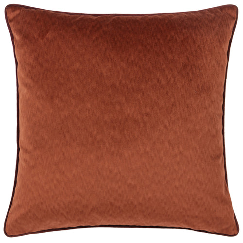 Paoletti Torto Opulent Velvet Cushion Cover in Russet/Red
