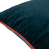 Paoletti Torto Opulent Velvet Cushion Cover in Teal/Brick