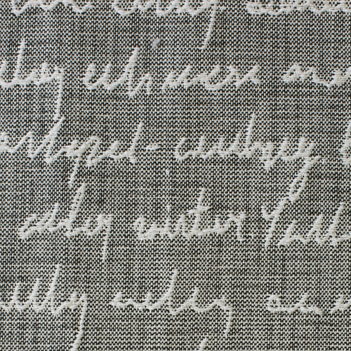 Voyage Maison Typographera Woven Jacquard Fabric in Charcoal