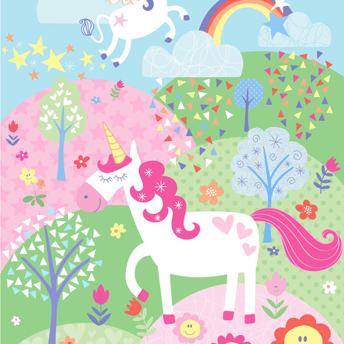 little furn. Unicorn Kids Wall Art in Pink