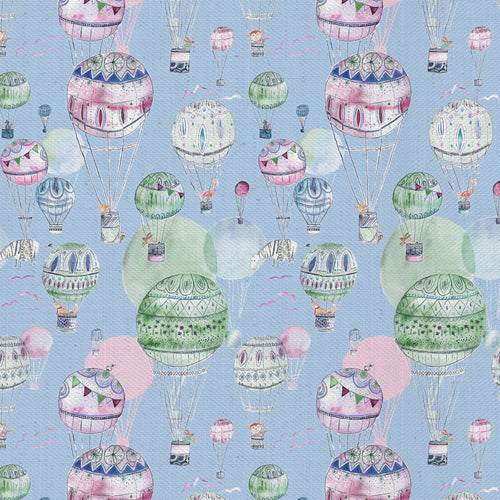 Voyage Maison Upandaway Printed Cotton Fabric in Sky