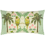 Animal Green Cushions - Valera Zika Parrots Tropical Cushion Cover Multicolour Wylder Tropics
