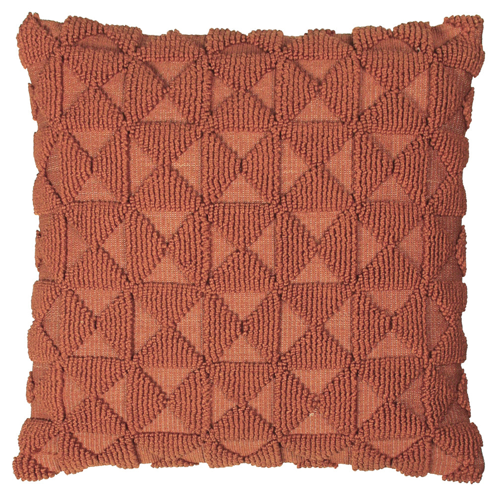 furn. Varma Geometric Cushion Cover in Brick