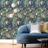 Floral Blue Wallpaper - Veadeiros  Wallpaper Blue Paoletti