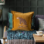 Voyage Maison Waghoba Embroidered Cushion Cover in Mustard