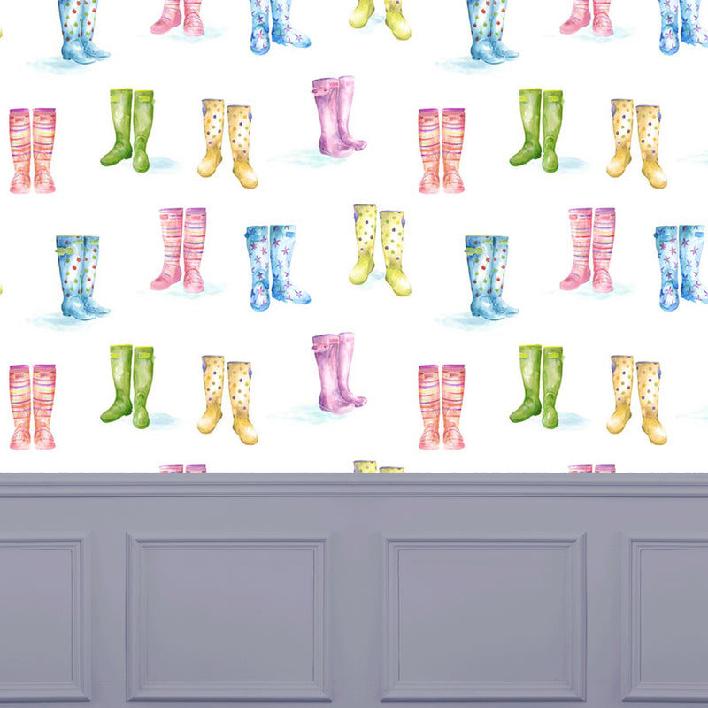 Voyage Maison Welly Boots 1.4m Wide Width Wallpaper in Cream