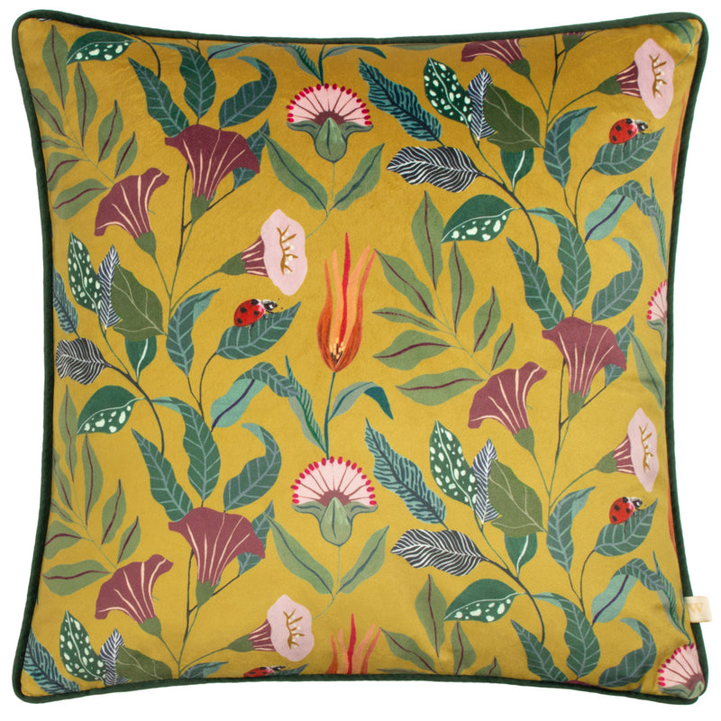 Wylder Wild Garden Columnaris Cushion Cover in Mustard