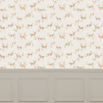Voyage Maison Wild Deer 1.4m Wide Width Wallpaper in Linen