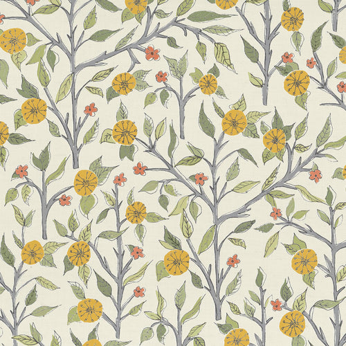 Voyage Maison Yamuna Printed Cotton Fabric in Sunflower
