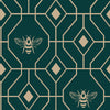 Bee Deco Geometric Duvet Cover Set Emerald