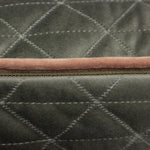 Quartz Quilted Cushion Charcoal Grey/Blush Pink