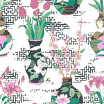 furn. Ishiko Floral Duvet Cover Set in White