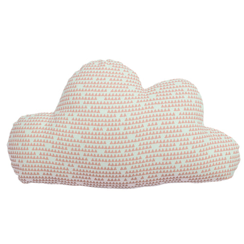 little furn. Printed Cloud Kids Ready Filled Cushion in Pink