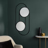 Yard Abstract Double Round Circular Wall Mirror in Black
