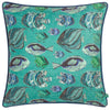 Wylder Abyss Fish Repeat Cushion Cover in Teal
