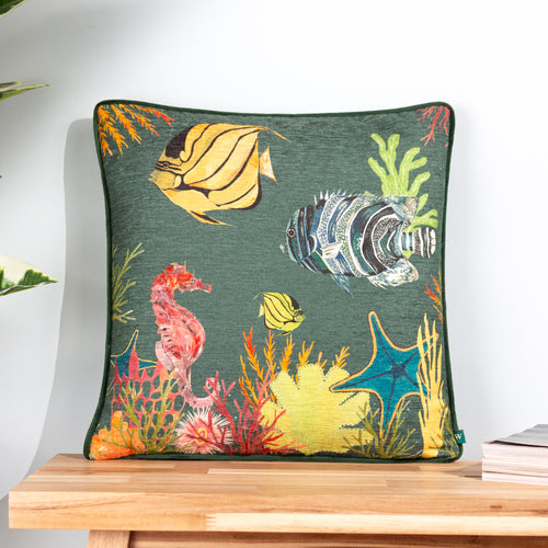 Wylder Abyss Under The Sea Cushion Cover in Bottle