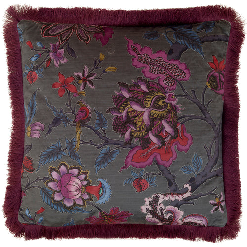 Voyage Maison Adhira Printed Feather Cushion in Slate
