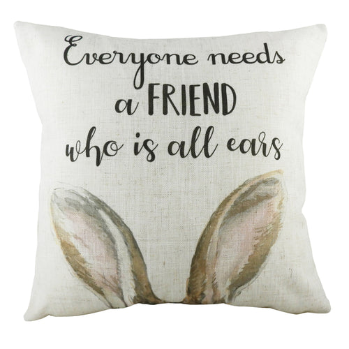 Evans Lichfield All Ears Hare Cushion Cover in Natural