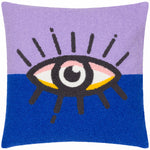 Heya Home All Eyes On You Boucle Cushion Cover in Lilac/Blue