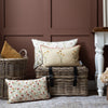 Floral Cream Cushions - Allimore Printed Feather Filled Cushion Linen Voyage Maison