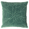 furn. Angeles Floral Velvet Cushion Cover in Juniper Green