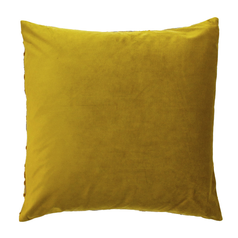Paoletti Anji Velvet Jacquard Cushion Cover in Gold