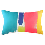 Evans Lichfield Aquarelle Abstract Rectangular Cushion Cover in Aqua/Watermelon