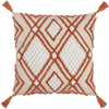 furn. Aquene Tufted Tasselled Cushion Cover in Natural/Brick