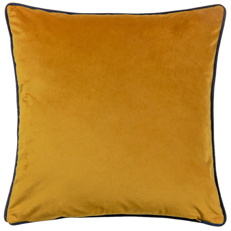 Wylder Aranya Piped Velvet Cushion Cover in Midnight