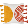 heya home Archow Cotton Tufted Cushion Cover in Brick/Ochre
