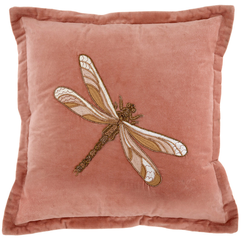 Voyage Maison Aria Embroidered Cushion Cover in Pink