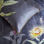 Paoletti Artemis Botanical 100% Cotton Duvet Cover Set in Blue/Grey