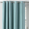Paoletti Atlantic Twill Woven Eyelet Curtains in Duck Egg