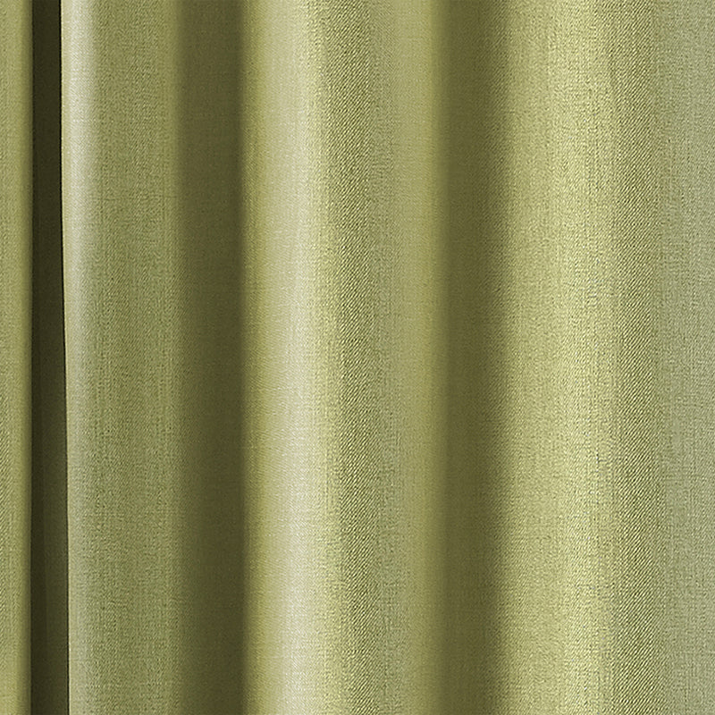 Atlantic Twill Woven Eyelet Curtains Green