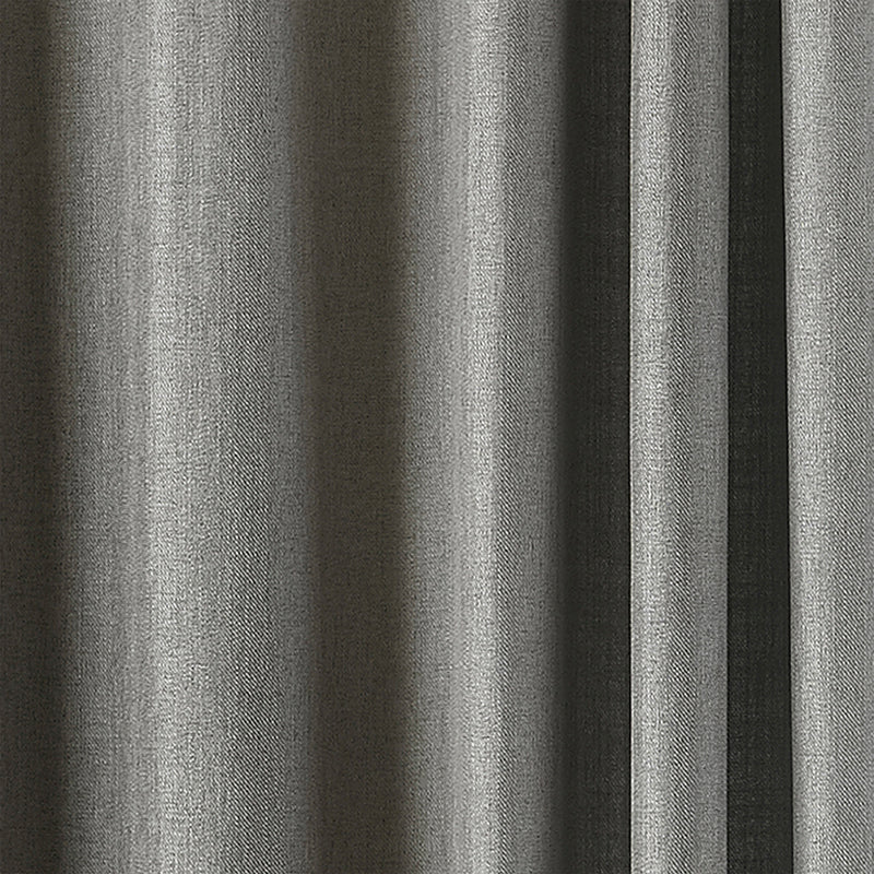 Paoletti Atlantic Twill Woven Eyelet Curtains in Grey