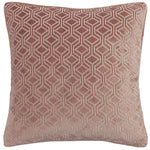Paoletti Avenue Velvet Jacquard Cushion Cover in Blush