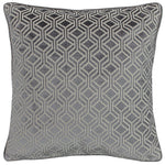 Paoletti Avenue Velvet Jacquard Cushion Cover in Grey