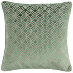 Paoletti Avenue Velvet Jacquard Cushion Cover in Mint
