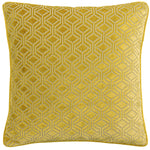 Paoletti Avenue Velvet Jacquard Cushion Cover in Ochre