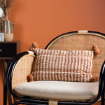 furn. Ayaan Pom-Pom Cushion Cover in Cinnamon