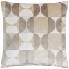 Geometric Beige Cushions - Bardot Cut Velvet Cushion Cover Natural Paoletti