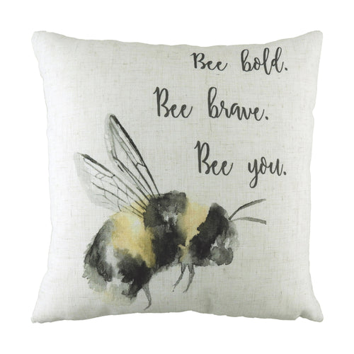 Evans Lichfield Bee You Printed Cushion Cover in White