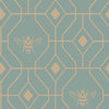 furn. Bee Deco Geometric Duvet Cover Set in Eau de Nil