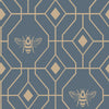 furn. Bee Deco Geometric Duvet Cover Set in French Blue