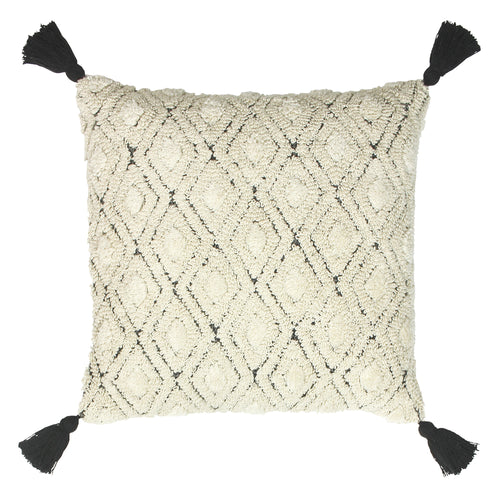 furn. Berbera Geometric Tufted Cushion Cover in Natural/Black
